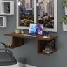 Mesa Escritório Suspensa Escrivaninha Computador 90x42cm Com Prateleiras - 1
