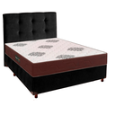 Ver imagem 1 de Kit Cama Box + Cabeceira + Colchão Casal D45 Inovaflex - Preto
