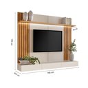 Ver imagem 3 de Painel para TV até 75 Polegadas com LED 100% MDF 180CMX150CM Supreme Marrom