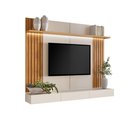 Ver imagem 2 de Painel para TV até 75 Polegadas com LED 100% MDF 180CMX150CM Supreme Marrom