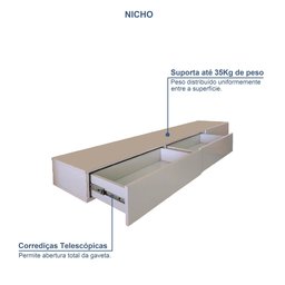 Painel para TV até 75 Polegadas com LED 100% MDF 180CMX150CM Supreme Marrom - 4 Painel para TV até 75 Polegadas com LED 100% MDF 180CMX150CM Supreme Marrom - 4