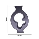 Ver imagem 4 de Vaso Decorativo Cerâmica Vazado para Centro Mesa Preto 29 Cm F04 - D’Rossi