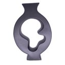 Ver imagem 2 de Vaso Decorativo Cerâmica Vazado para Centro Mesa Preto 29 Cm F04 - D’Rossi