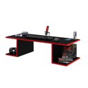 Ver imagem 2 de Mesa Escritório Suspensa Escrivaninha Computador com Prateleiras 90cm Vermelho
