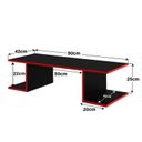Ver imagem 4 de Mesa Escritório Suspensa Escrivaninha Computador com Prateleiras 90cm Vermelho