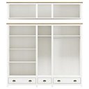 Ver imagem 5 de Guarda Roupa Bipartido 10 Portas Madeira Maciça Osiris Branco/freijó - G74 - Gran Belo