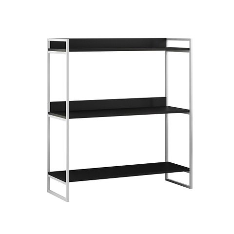 Nicho 3 Prateleiras 95cm Industrial Córdoba Branco e Preto