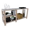     Estante Nicho Industrial Para Livros Madeira Pinus Cor Natural Technox - 5