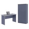 Mesa de Escritorio com Armário 2 Portas Pampulha Azul - 1