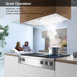 Coifa de Embutir Amzchef 30" de Aço Inox com 900 Cfm e 3 Velocidades - 4