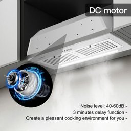 Coifa de Embutir Amzchef 30" de Aço Inox com 900 Cfm e 3 Velocidades - 5