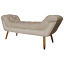 Ver imagem 2 de Recamier Calçadeira Estofado Sienna Queen 160 Cm Suede Cappuccino - LM DECOR