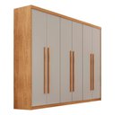 Ver imagem 2 de Guarda-Roupa Casal 100% MDF com 6 Portas e 2 Gavetas 180cm Multimóveis CR35516 Madeirado/Off White