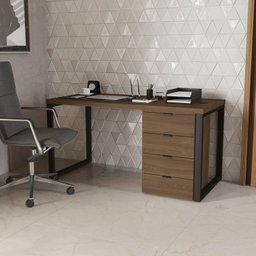 Mesa para Escritório Diretor com Gaveteiro 150cm Office - 1