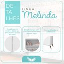 Ver mais imagens de Quarto de Bebê Completo 3 Peças Berço Minicama 2 em 1, Cômoda e Guarda-Roupa Retrô 100% MDF Melinda Branco