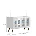 Ver imagem 5 de Quarto de Bebê Completo 3 Peças Berço Minicama 2 em 1, Cômoda e Guarda-Roupa Retrô 100% MDF Melinda