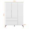 Quarto Para Bebê Completo Melinda com Roupeiro Cômoda e Berço  - 5