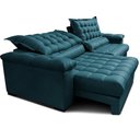 Ver imagem 7 de Sofá Retrátil e Reclinável 2,75m Molas Ensacadas Cama Inbox Big Space com Bordado 3d Velusoft