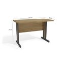 Ver imagem 5 de Escrivaninha Mesa Escritório com Versátil 2 Gavetas 123cm Itapuã Marrom