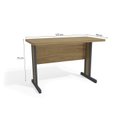 Ver imagem 5 de Escrivaninha Mesa Escritório com Versátil 2 Gavetas 123cm Itapuã Marrom