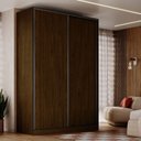 Ver mais imagens de Guarda-Roupa Casal 2 Portas de Correr 3 Gavetas MDF 165cm Aura Marrom Freijó Natura