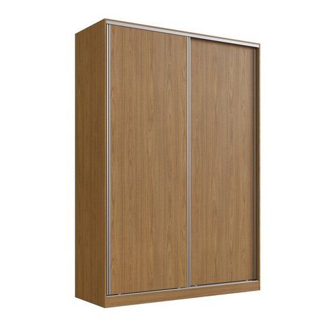 Guarda-Roupa Casal 2 Portas de Correr 3 Gavetas MDF 165cm Aura Marrom Freijó Nature