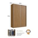 Ver imagem 2 de Guarda-Roupa Casal 2 Portas de Correr 3 Gavetas MDF 165cm Aura Marrom Freijó Natura