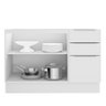 Balcão Gabinete de Pia Madesa Stella 2 Portas e 3 Gavetas (Sem Tampo e Pia) Branco - 8