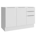 Ver imagem 1 de Balcão Gabinete de Pia Madesa Stella 2 Portas e 3 Gavetas (Sem Tampo e Pia) Branco
