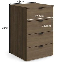 Mesa para Escritório Secretária 120cm com 2 Gaveteiros Office - 8