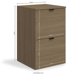 Mesa para Escritório Secretária 120cm com 2 Gaveteiros Office - 11