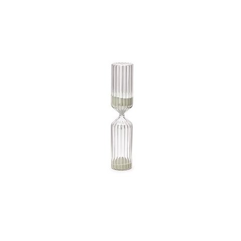 Ampulheta Decorativa Vidro Areia Verde 30 Minutos 22cm 14758 Mart