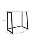 Ver imagem 3 de Escrivaninha Mesa Escritório Dobrável Fit Mds, 77*45*80 80cm Industrial Preto E Off White
