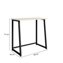 Ver imagem 3 de Escrivaninha Mesa Escritório Dobrável Fit Mds, 77*45*80 100% MDF 80cm Industrial Preto e Off White