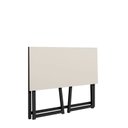 Ver imagem 5 de Escrivaninha Mesa Escritório Dobrável Fit Mds, 77*45*80 100% MDF 80cm Industrial Preto e Off White