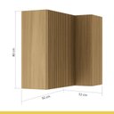 Ver imagem 3 de Armário Aéreo Canto Direita Esquerda Ripado Rainha 2 Portas  100% Mdf