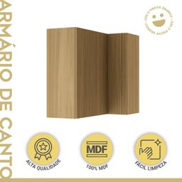 Armário Aéreo Canto Direita Esquerda Ripado Rainha 2 Portas  100% Mdf - 2