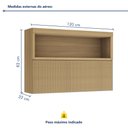 Ver imagem 6 de Armário Aéreo 1 Porta Bascula Ripado Marquesa 120Cm  100% Mdf