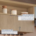 Ver imagem 3 de Armário Aéreo 1 Porta Báscula Ripado Marquesa 120cm 100% MDF Marrom/Nature