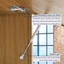 Ver imagem 4 de Armário Aéreo 1 Porta Báscula Ripado Marquesa 120cm 100% MDF Marrom/Nature