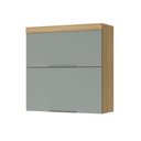Ver imagem 7 de Armário 2 Portas Basculante Marquesa 80cm 100% MDF Marrom/Nature/Verde