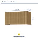 Ver imagem 4 de Armário Aéreo Geladeira 1 Porta Basculante 80Cm Ripado 100% Mdf Rainha