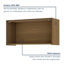 Ver mais imagens de Armário Aéreo Geladeira 1 Porta Basculante 80cm Ripado 100% MDF Rainha Marrom/Nature