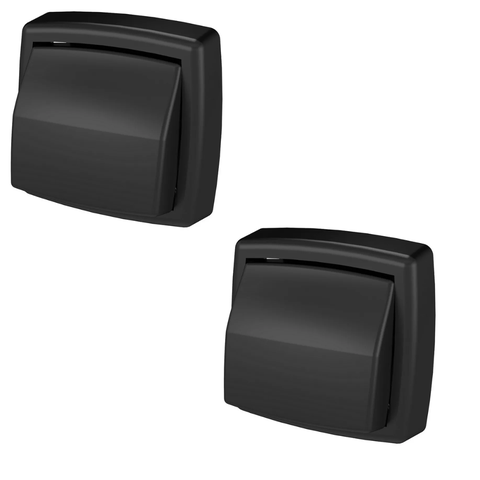 Kit 2 Acabamento Valvula Descarga Deca Hydra Max Abs Preto