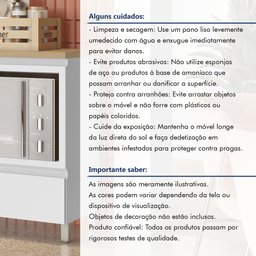 Balcão Forno 1 Gaveta Com Caixa Organizadora 70Cm  100% Mdf Rainha - 7