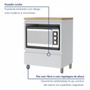Ver imagem 5 de Balcão Forno 1 Gaveta Com Caixa Organizadora 70Cm  100% Mdf Rainha
