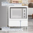 Ver imagem 3 de Balcão Forno 1 Gaveta com Caixa Organizadora 70cm 100% MDF Rainha Branco/Nature