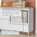 Ver imagem 4 de Balcão Forno 1 Gaveta com Caixa Organizadora 70cm 100% MDF Rainha Branco/Nature