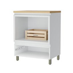 Balcão Forno 1 Gaveta Com Caixa Organizadora 70Cm  100% Mdf Rainha - 8