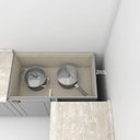Ver imagem 5 de Balcão C361 Americana Canto Reto com 1 Porta sem Tampo Henn Cinza